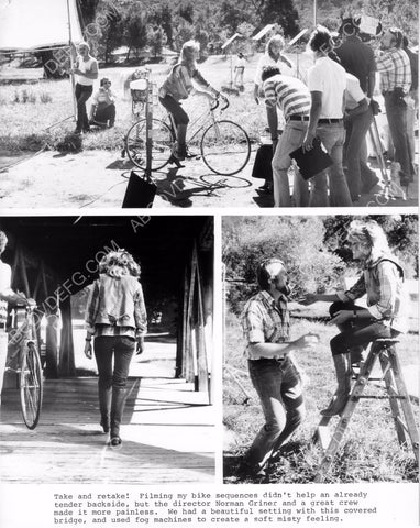 Farrah Fawcett filming her bicycle scene 8b20-9569