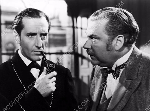 Basil Rathbone Nigel Bruce classic Sherlock Holmes film series 8b20-9779