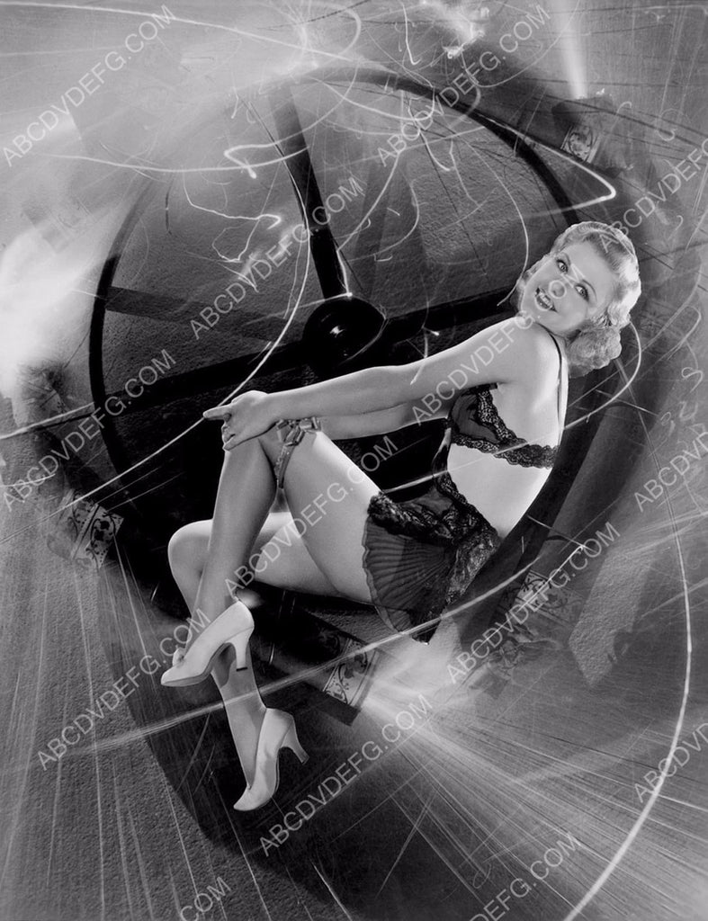 sexy lingerie Ginger Rogers in time lapse picture w light streaks 8b20-9981