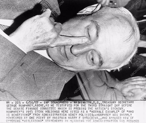US Treasury Secretary George Humphrey at Senate Finance Committee geohum-01