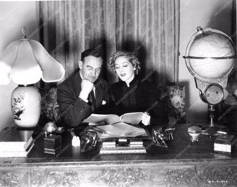 always busy Mary Pickford at desk super cool globe clock mpick-22