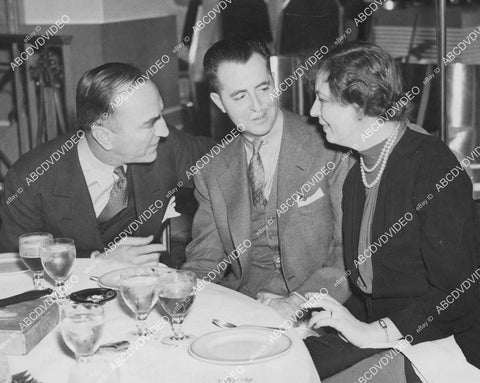 crp-00066 1936 news photo Capt Eddie Rickenbacker, Gene Aherne & Prunella Wood fashion editor King Features crp-00066