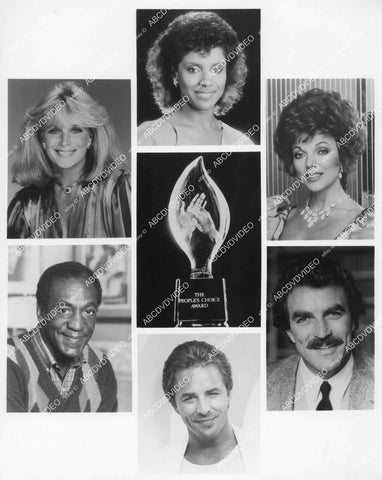 crp-01006 Linda Evans,Joan Collins,Phylicia Rashad,Bill Cosby,Don Johnson,Tomm Selleck TV People's Choice Awards crp-01006