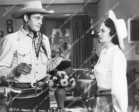 crp-10213 1942 Charles Starrett, Marcella Martin film West of Tombstone crp-10213