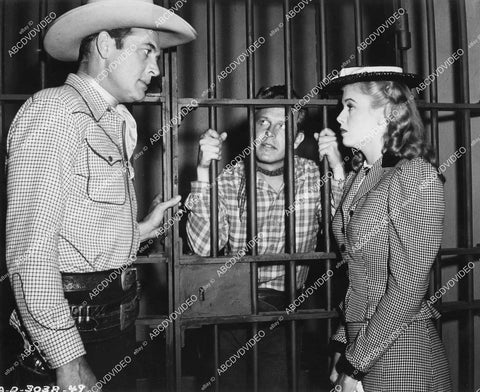 crp-10215 1947 photo Charles Starrett, Glenn Stuart, Nancy Saunders film West of Dodge City crp-10215