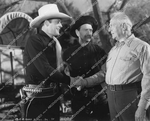 crp-10216 1937 photo Charles Starrett, Hank Bell, Edward LeSaint film Two Gun Law crp-10216
