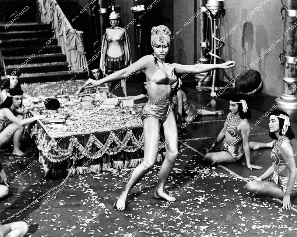 crp-10327 1953 sexy Julie Newmar Gilded Gold Girl & harum dancers film  Serpent of the Nile crp-10327