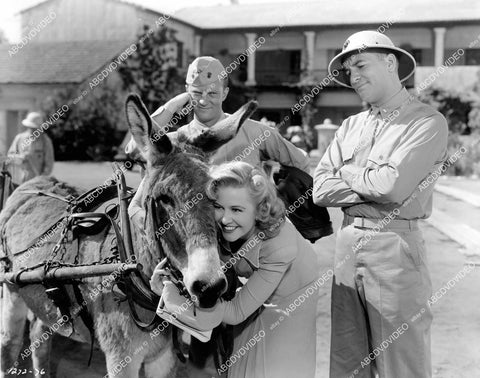 crp-10377 1943 Marilyn Maxwell, William Lundigan, Donald Curtis & donkey film Salute to the Marines crp-10377
