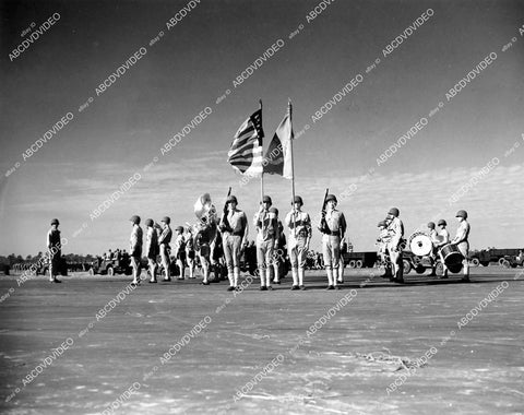 crp-10393 1943 photo USMC marching Band / Color Guard film Salute to the Marines crp-10393