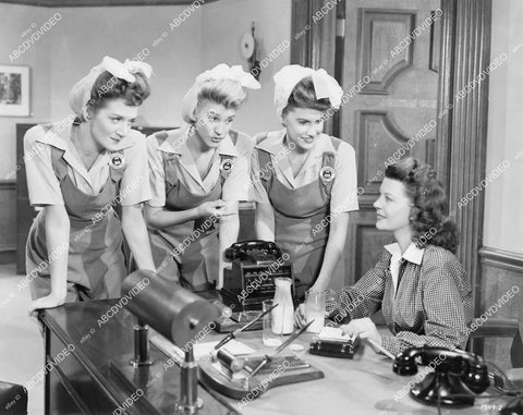 crp-10527 1943 Patty, Maxene, Laverne Andrews Sisters, Harriet Nelson film Swingtime Johnny crp-10527