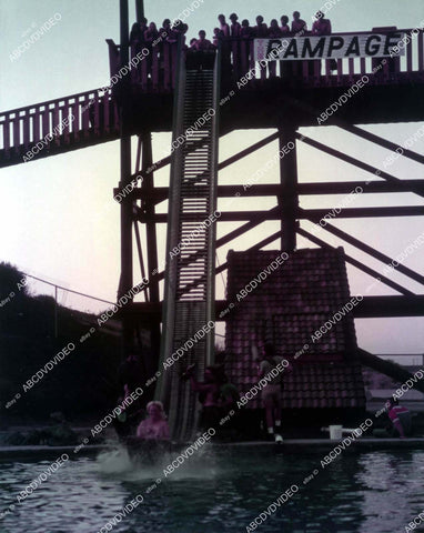 crp-10648 1983 boat going down waterslide at water park film The Vals crp-10648