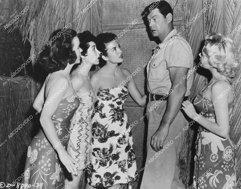 crp-10656 1952 Johnny Weissmuller, Jean Dean & jungle sarong babes Jungle Jim film Voodoo Tiger crp-10656