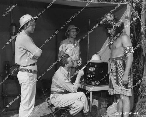 crp-10657 1952 James Seay & bad guys in pith helmets Jungle Jim film Voodoo Tiger crp-10657