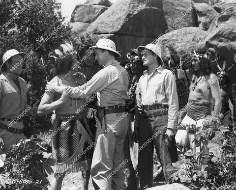 crp-10662 1952 James Seay & bad guys in pith helmets, Charles Horvath Jungle Jim film Voodoo Tiger crp-10662