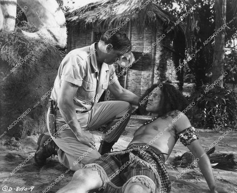 crp-10668 1952 Johnny Weissmuller, Charles Horvath Jungle Jim film Voodoo Tiger crp-10668