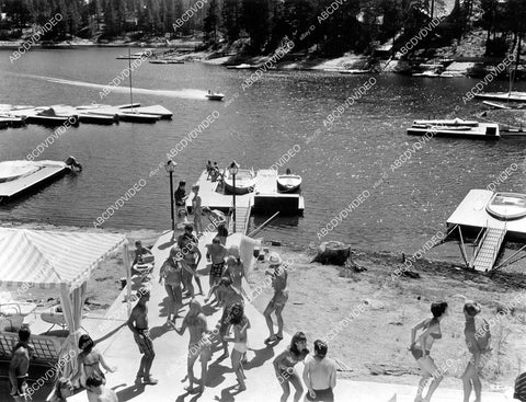 crp-10719 1965 teenage bikini dance party on docks film A Swingin Summer crp-10719