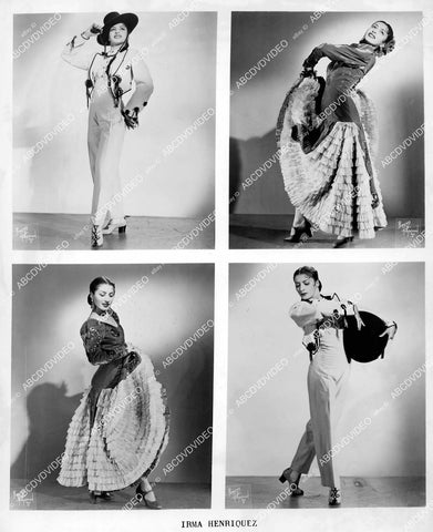 crp-10786 1940's beautiful Spanish dancer Irma Henriquez quad portrait crp-10786