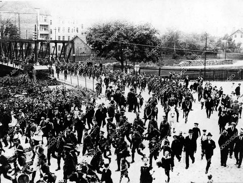crp-10797 1920 news photo historic Prussia, British troops evacuating Allenstein crp-10797
