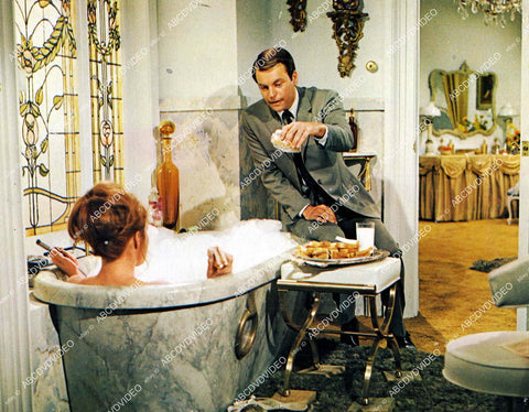 crp-10965 1968 Barbara Rhoades in bathtub, Robert Wagner film Don't Just Stand There crp-10965