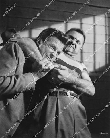 crp-11078 1951 Dick Powell in the grips of pro wrestler Henry Kulky film You Never Can Tell crp-11078