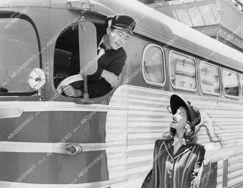 crp-11094 1941 Russell Hayden, Anita Louise at cool old Greyhound bus film Two in a Taxi crp-11094