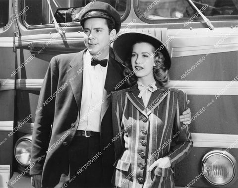 crp-11095 1941 Russell Hayden, Anita Louise at cool old Greyhound bus film Two in a Taxi crp-11095