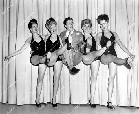 crp-11128 1945 Eddie Bracken w line of sexy chorus girl dancers film Out of This World crp-11128