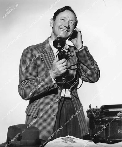 crp-11493 1940 Roscoe Karns w his telephone and typwriter film His Girl Friday crp-11493