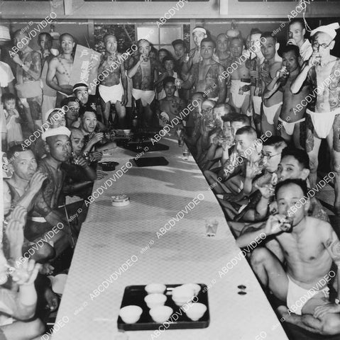 crp-11521 1948 news photo Japanese Tattoo Convention and contest lots of tatts crp-11521