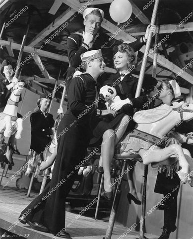crp-11529 1946 Marc Platt, Alfred Drake, Janet Blair ride the carousel film Tars and Spars crp-11529