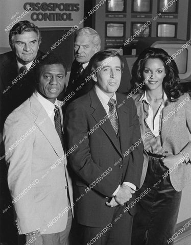 crp-11605 1978 Jimmy the Greek Snyder, Jack Whitaker, Irv Cross, Jayne Kennedy, Brent Musburger TV The NFL Today crp-11605