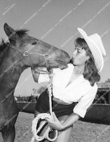 crp-11638 1950's cutie pie cowgirl kissing her horse crp-11638