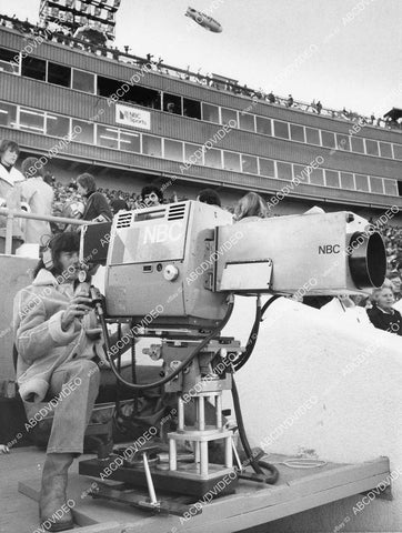 crp-11705 1970's NBC-TV sports new television cameras plus Goodyear blimp for coverage TV Super Bowl XI crp-11705