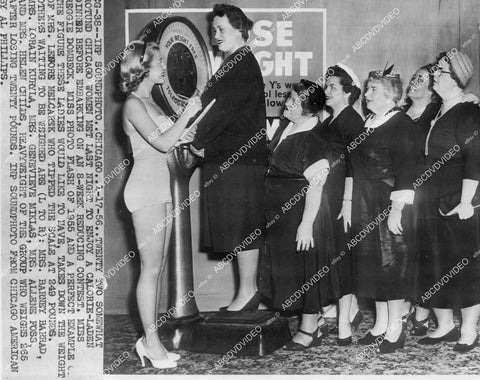 crp-11735 1956 sexy & shapely Reggie Dombeck Miss Photo Flash 1955 inspire weight watchers group of heavy women crp-11735