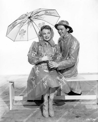 crp-11767 1946 June Allyson, Ray McDonald in rain slickers film Till the Clouds Roll By crp-11767