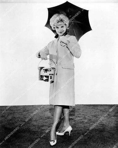 crp-11770 1961 petite Louise Lawson 1951 International Air Show official Rain Girl w umbrella and rain slicker crp-11770
