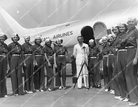 crp-11942 1937 Jimmy Fidler w stewardess babes chorus girls off to NY for dancing career crp-11942