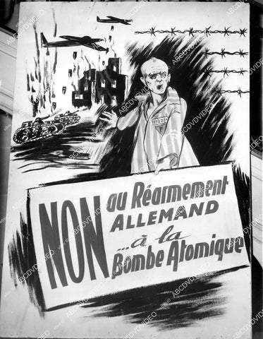 crp-11970 1950 news photo post WWII propaganda no rearmament for Germany at Paris Exhibition for French patriots crp-11970