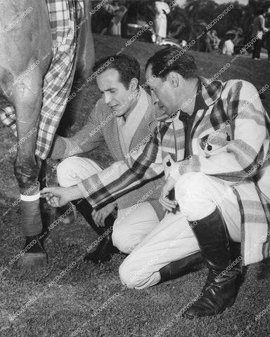 crp-12042 1953 Ricardo Montalban w polo equestrian expert Bob Skene for film Latin Lovers crp-12042