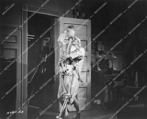 crp-12043 1954 Huntz Hall dancing w a skeleton film The Bowery Boys Meet the Monsters crp-12043