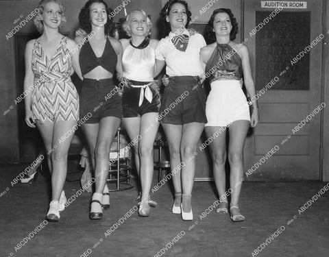 crp-01213 1936 chorus girls dancers Jacqueline Daix,Mary Dees,Gay Delys,Sugar Geise at MGM Studios film Born to Dance crp-01213