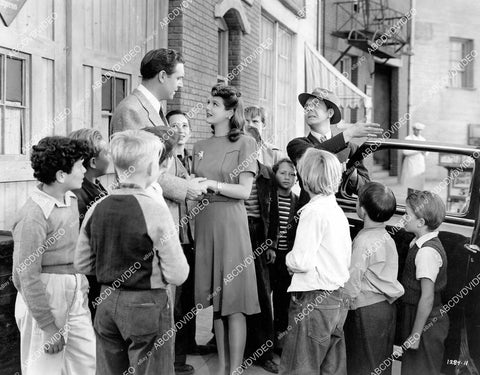 crp-12143 1943 Dick Foran, Harriet Nelson, Robert Paige, Bobs Watson, Tommy Cook & all the kids film Hi Buddy crp-12143