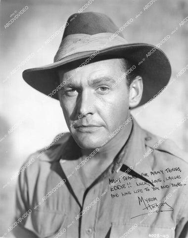 crp-12168 1955 Myron Healey portrait w genuine autograph film African Adventure crp-12168