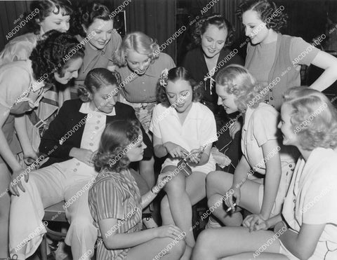 crp-01225 1937 Patsy Lee,Marjorie Reynolds,Carole Landis,Mildred Rehn chorus girls dance rehearsel film Broadway Melody 1938 crp-01225