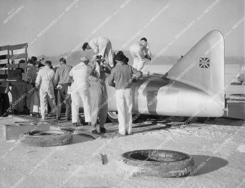 crp-12328 1937 news photo Capt George Eyston rocket car 309 MPH land speed recor Bonneville Salt Flats Utah crp-12328