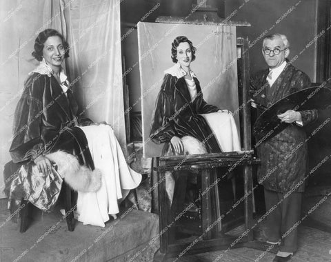 crp-12387 1934 news photo opera singer Rosemarie Brancato poses for artist J Campbell Phillips crp-12387