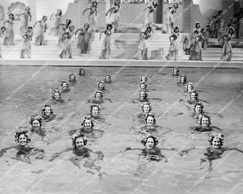 crp-12429 1944 aqua ballerinas in musical number "The Corridor" in elaborate swimming pool unknown film crp-12429