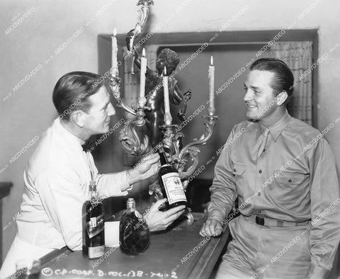 crp-12481 1942 Roger Clark w Bud Geary bartender showing off some hooch film Two Yanks in Trinidad crp-12481