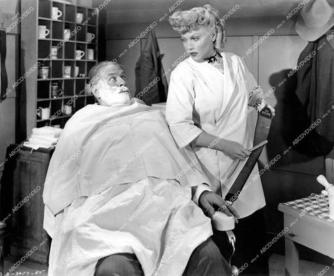 crp-12483 1946 Vernon Dent in barber chair for Claire Carleton film That Texas Jamboree crp-12483