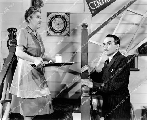 crp-12526 1945 Kathryn Card the maid brings glass milk to Walter Abel film Kiss and Tell crp-12526